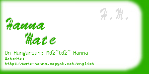 hanna mate business card